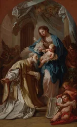 La Madonna apareciendo a San Felipe Neri